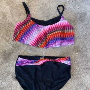 PLUS SIZE Black and Pink Swimsuits for All Bikini